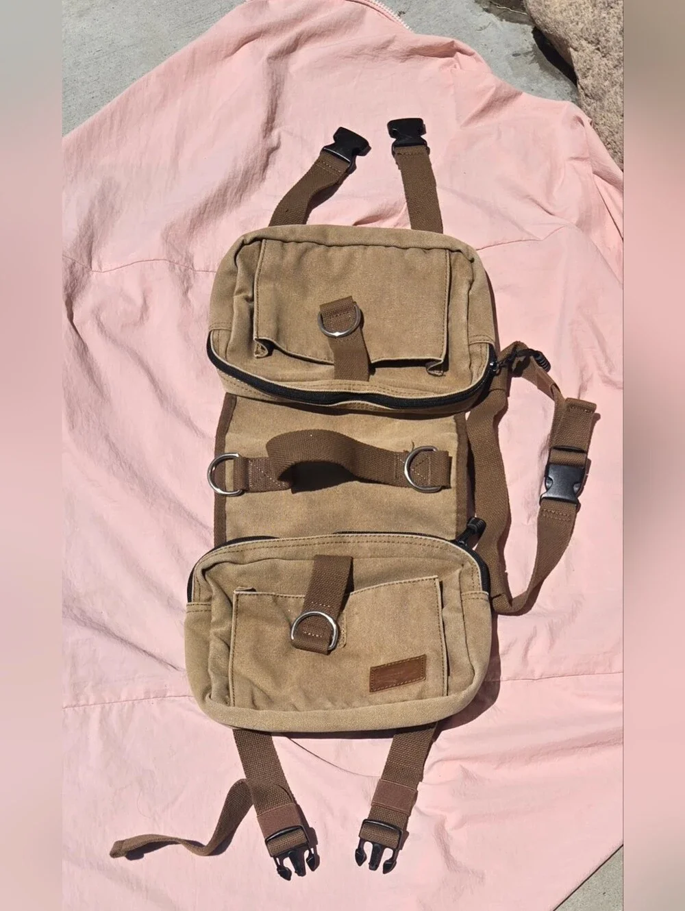 OneTigris Small Dog Carrier Backpack Harness w/ Side Pouch & Top Handle #494